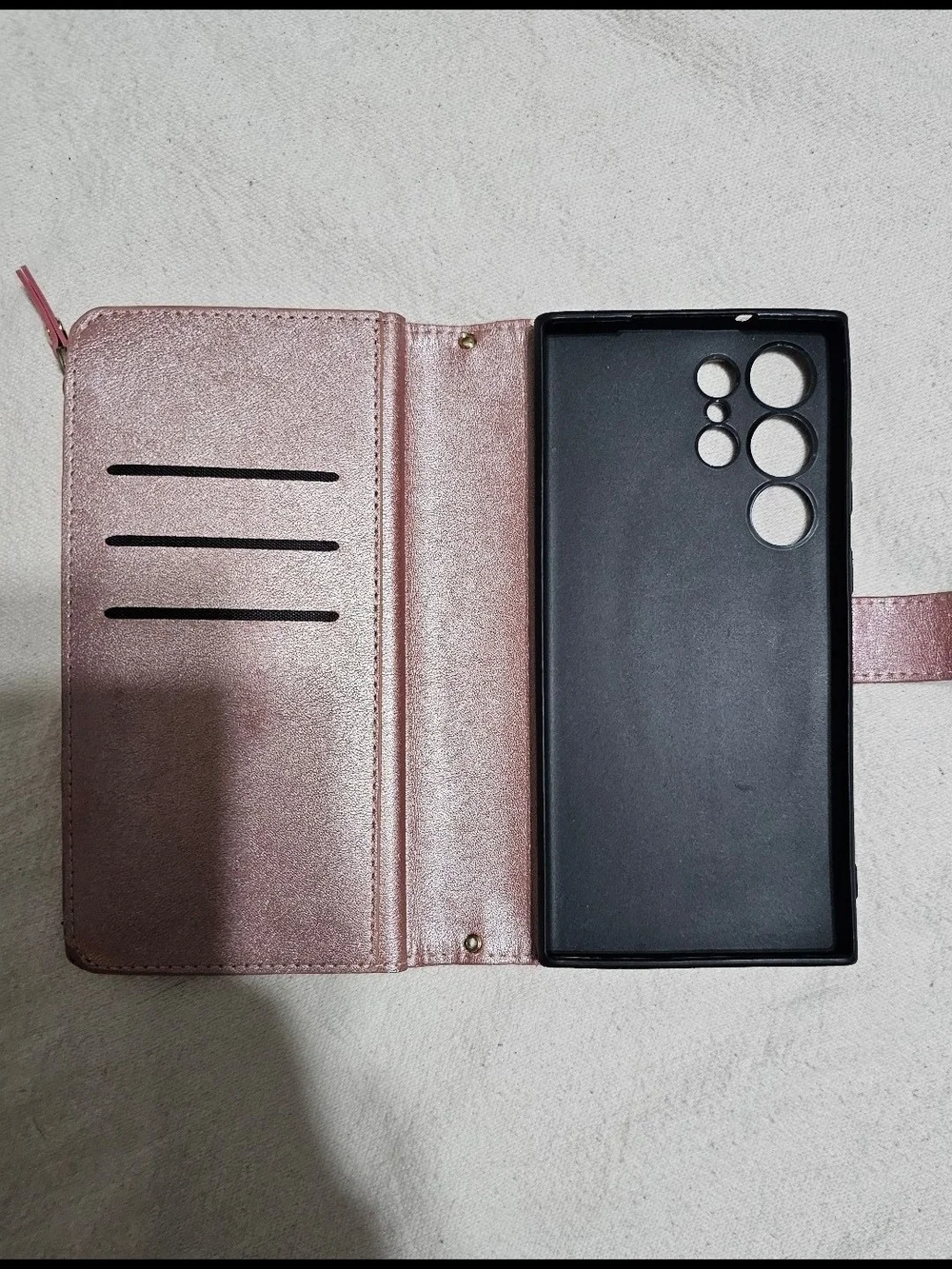 Rose Gold Wallet Style Phone Case for Samsung Galaxy S23 Ultra